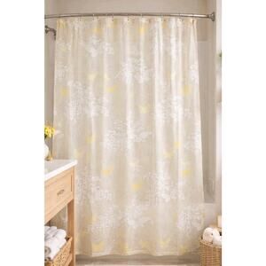 Vintage Shower Curtain Sheer Butterfly Butterflies 66x70 Cottagecore Nature
